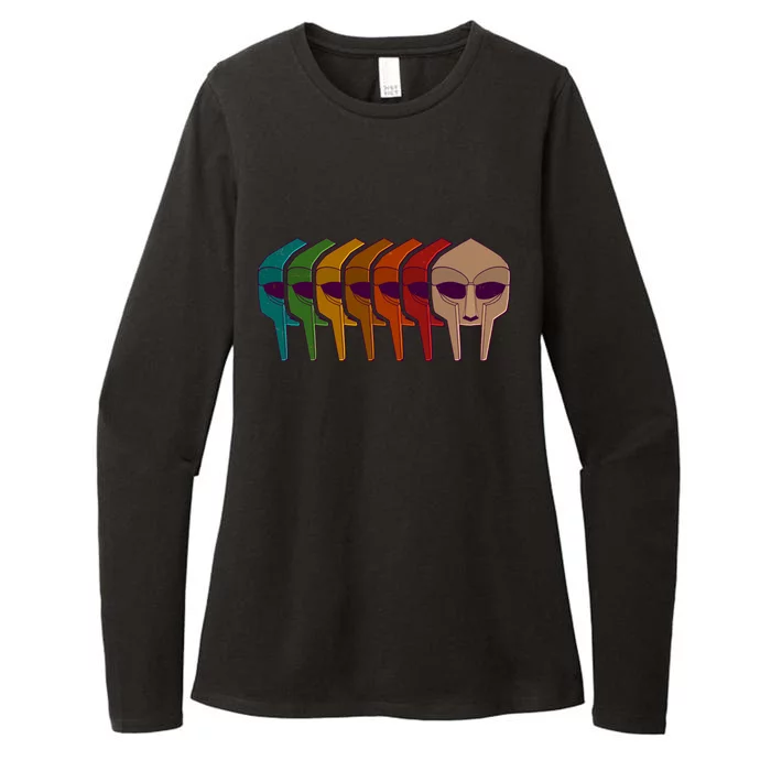 Multi Color MF DOOM Masks Womens CVC Long Sleeve Shirt