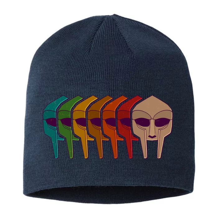 Multi Color MF DOOM Masks 8 1/2in Sustainable Knit Beanie