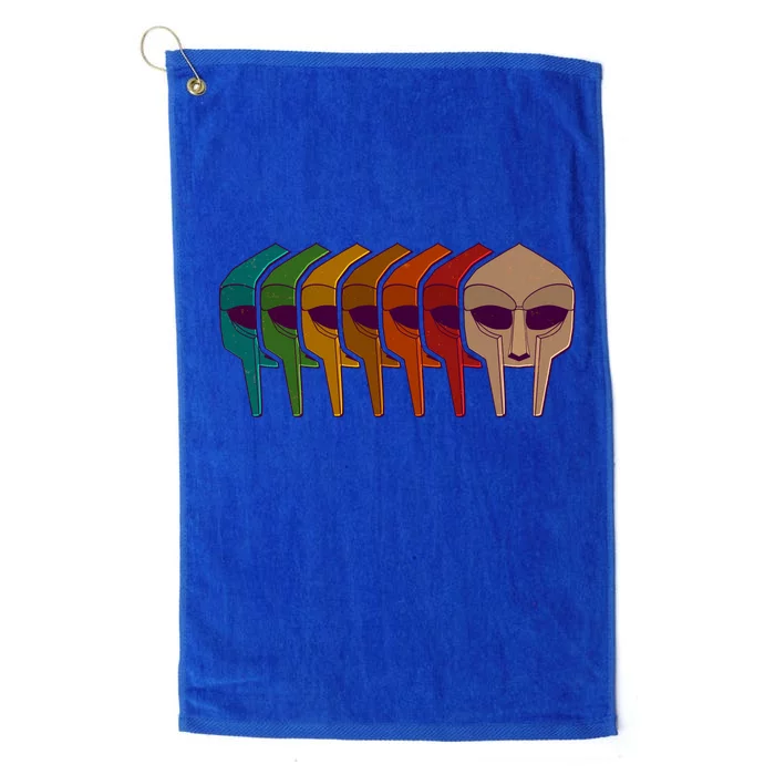 Multi Color MF DOOM Masks Platinum Collection Golf Towel