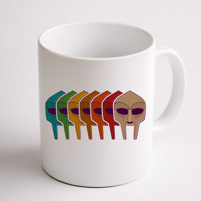 Multi Color MF DOOM Masks Front & Back Coffee Mug