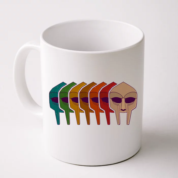 Multi Color MF DOOM Masks Front & Back Coffee Mug