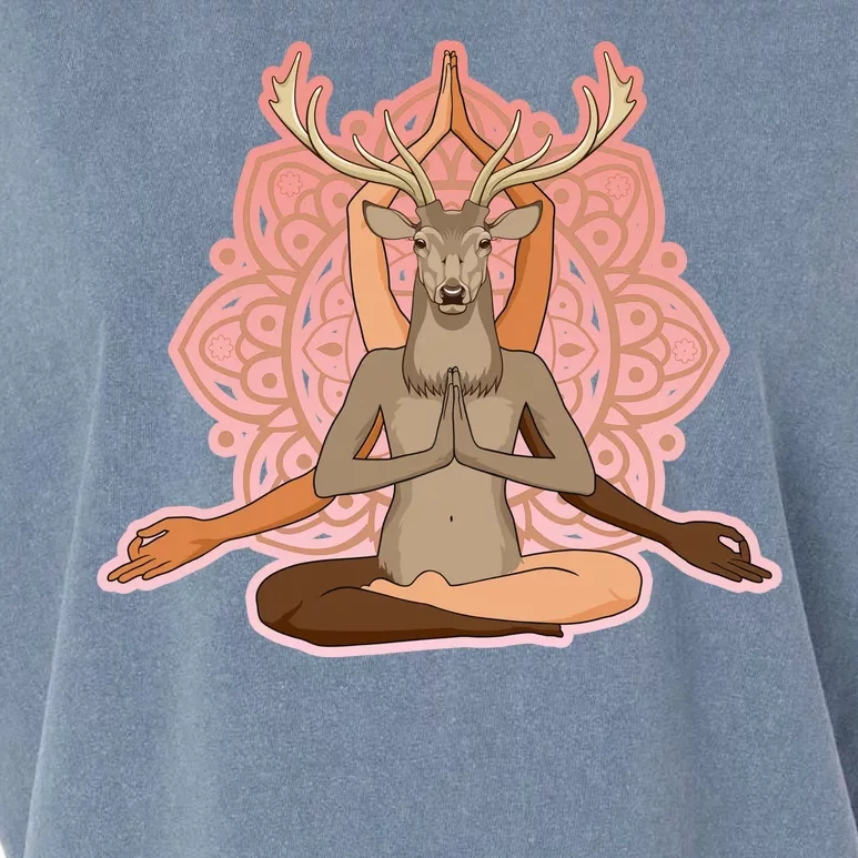 Multi-Ethnic Unity Yoga Deer Garment-Dyed Women's Muscle Tee