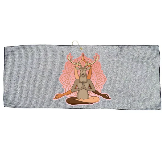 Multi-Ethnic Unity Yoga Deer Large Microfiber Waffle Golf Towel