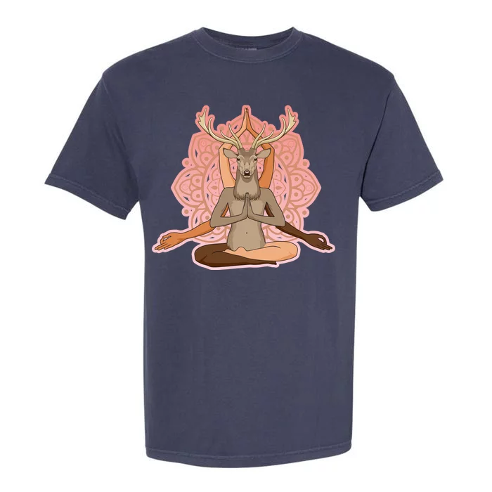 Multi-Ethnic Unity Yoga Deer Garment-Dyed Heavyweight T-Shirt