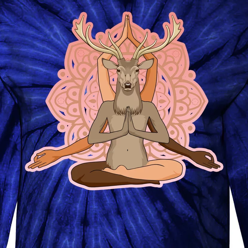 Multi-Ethnic Unity Yoga Deer Tie-Dye Long Sleeve Shirt