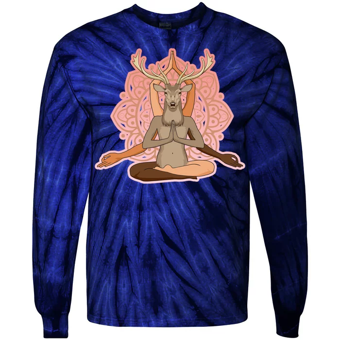 Multi-Ethnic Unity Yoga Deer Tie-Dye Long Sleeve Shirt