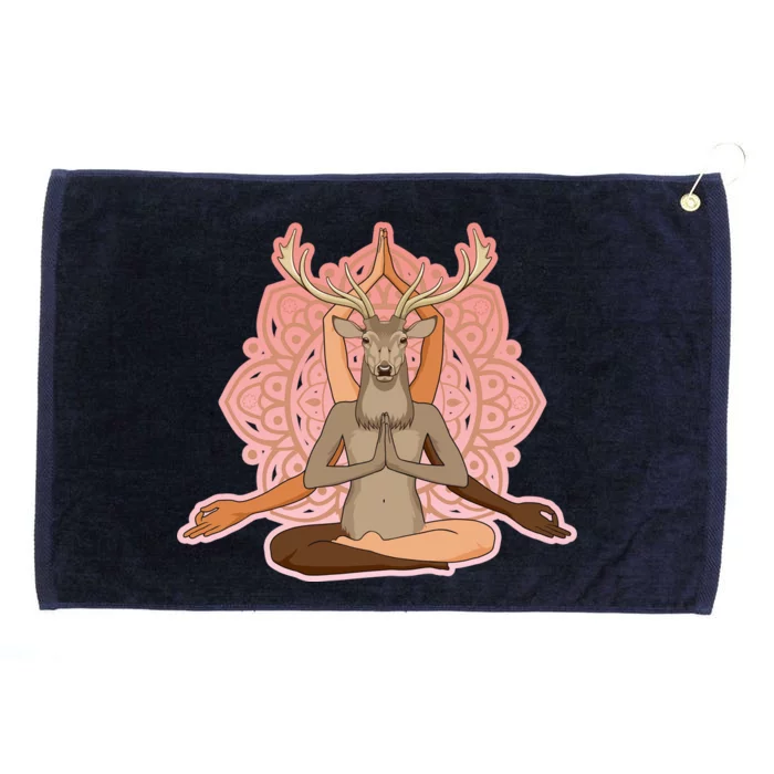 Multi-Ethnic Unity Yoga Deer Grommeted Golf Towel