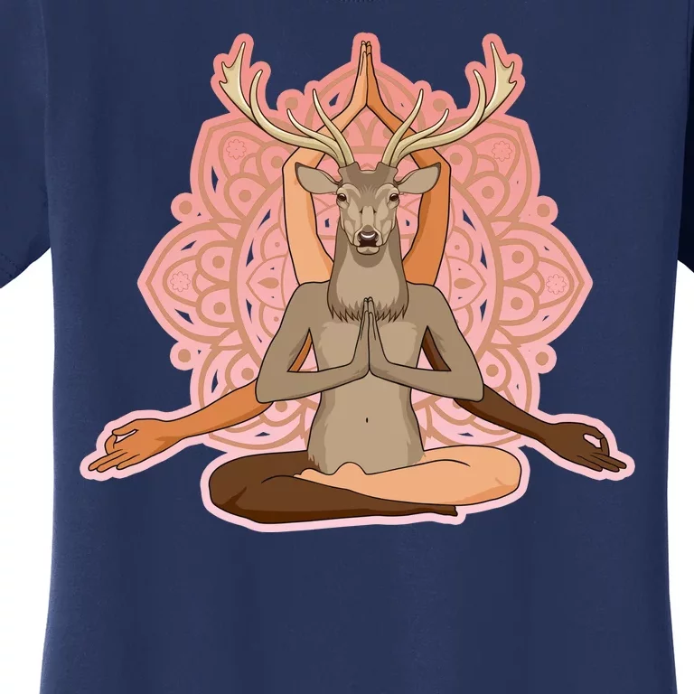 Multi-Ethnic Unity Yoga Deer Women's T-Shirt