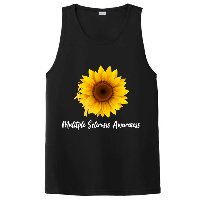 Multiple Sclerosis Awareness Sunflower Performance Tank