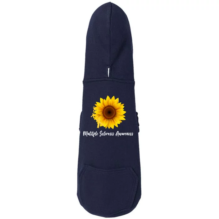 Multiple Sclerosis Awareness Sunflower Doggie 3-End Fleece Hoodie