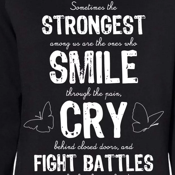 Multiple Sclerosis MS Awareness Fight Battles Quote Womens California Wash Sweatshirt