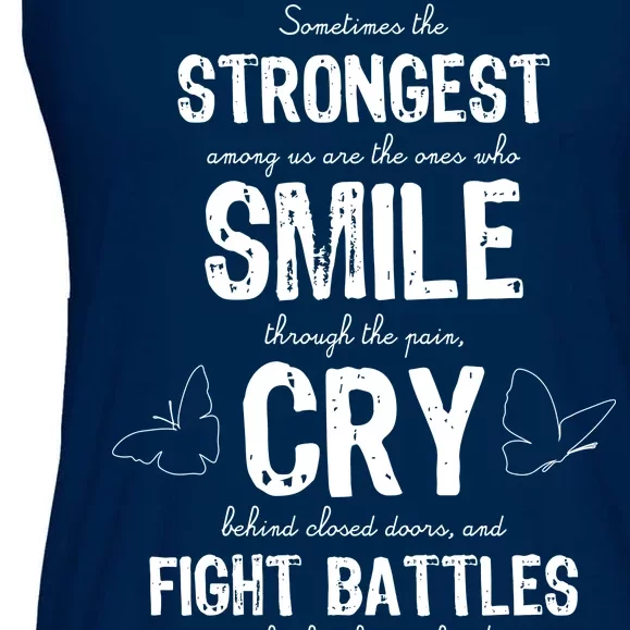 Multiple Sclerosis MS Awareness Fight Battles Quote Ladies Essential Flowy Tank