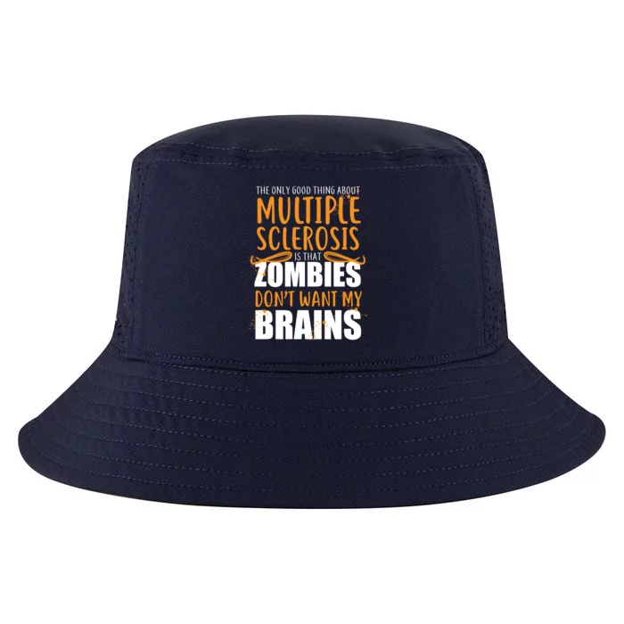 Multiple Sclerosis Zombie Don't Want My Brains Cool Comfort Performance Bucket Hat