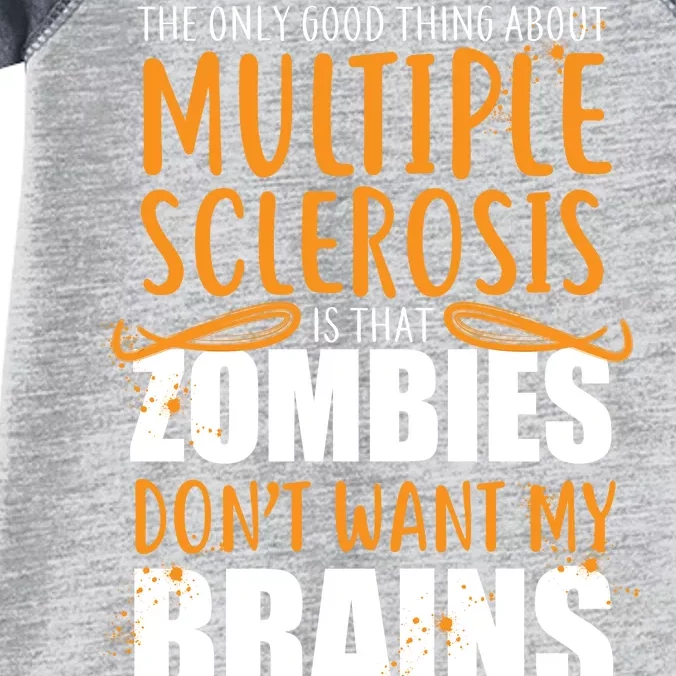 Multiple Sclerosis Zombie Don't Want My Brains Infant Baby Jersey Bodysuit