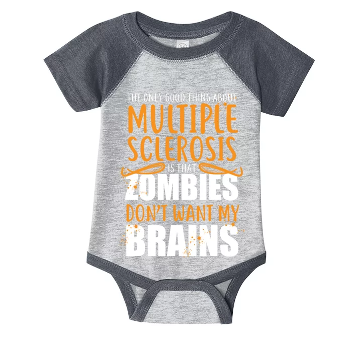 Multiple Sclerosis Zombie Don't Want My Brains Infant Baby Jersey Bodysuit