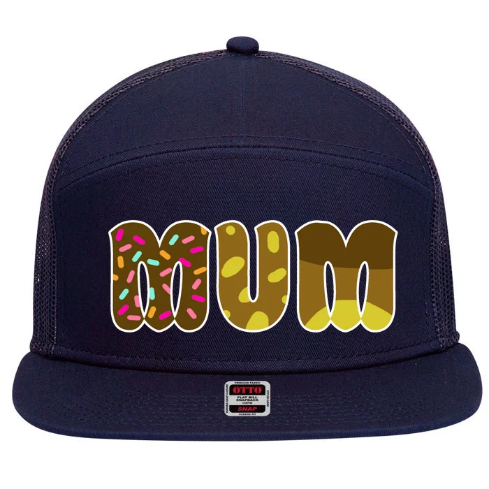 Mum Cute Cartoon 7 Panel Mesh Trucker Snapback Hat