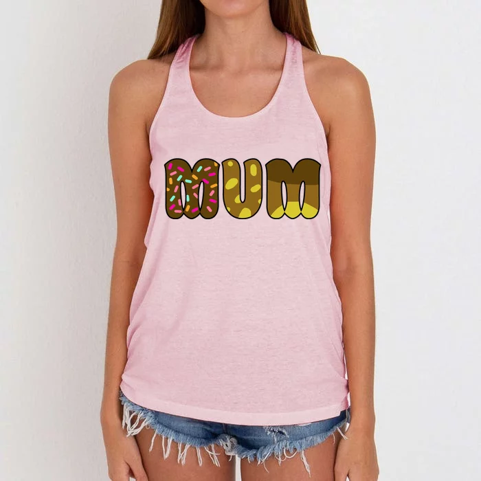 Mum Cute Cartoon Women's Knotted Racerback Tank