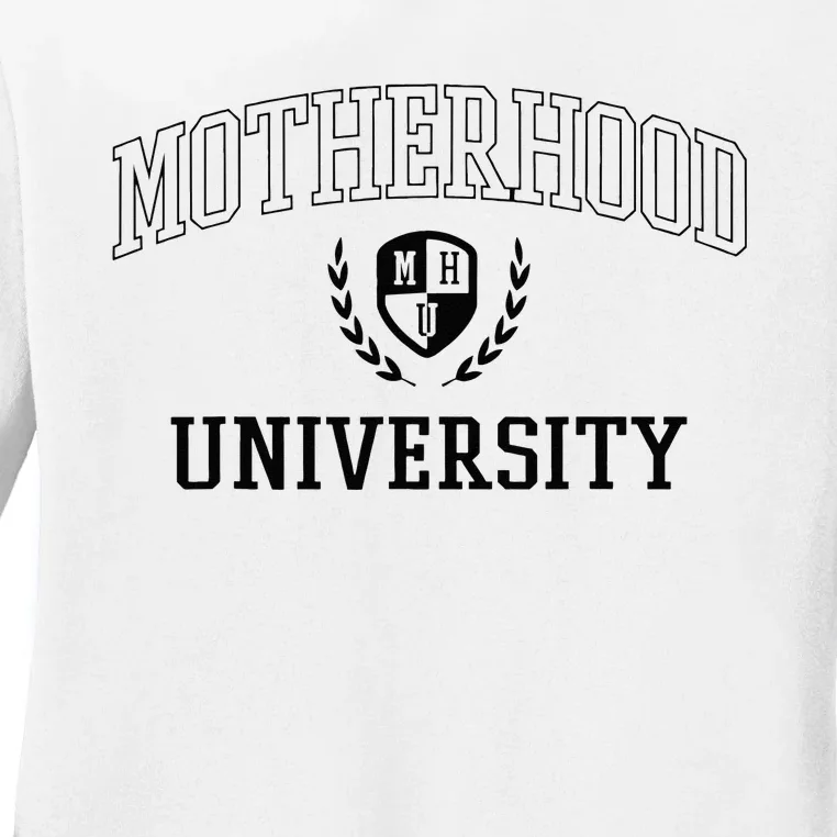 Motherhood University Motherhood Of University Ladies Long Sleeve Shirt