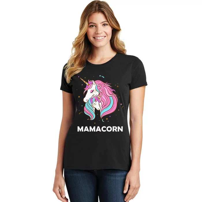 MamaCorn Unicorn Mommy and Baby Mother's day Women's T-Shirt