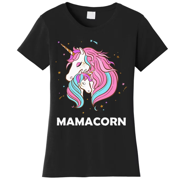 MamaCorn Unicorn Mommy and Baby Mother's day Women's T-Shirt