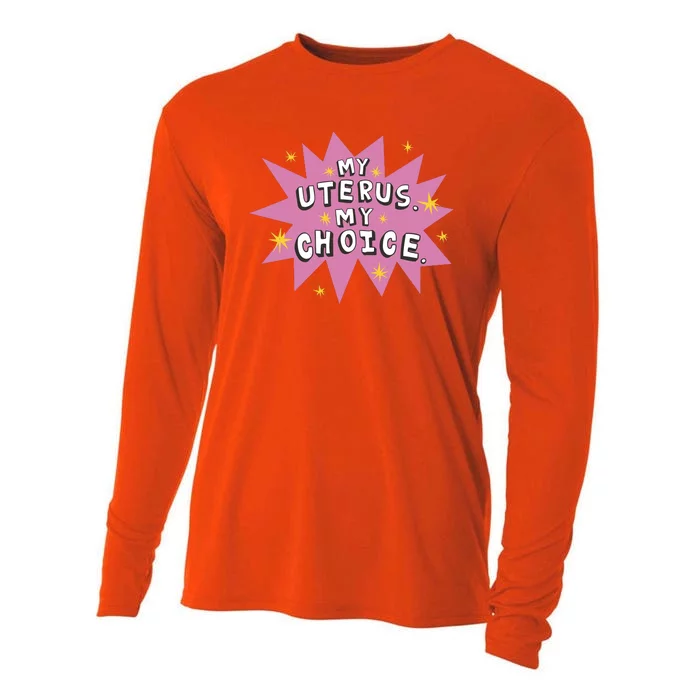 My Uterus My Choice Star Cooling Performance Long Sleeve Crew