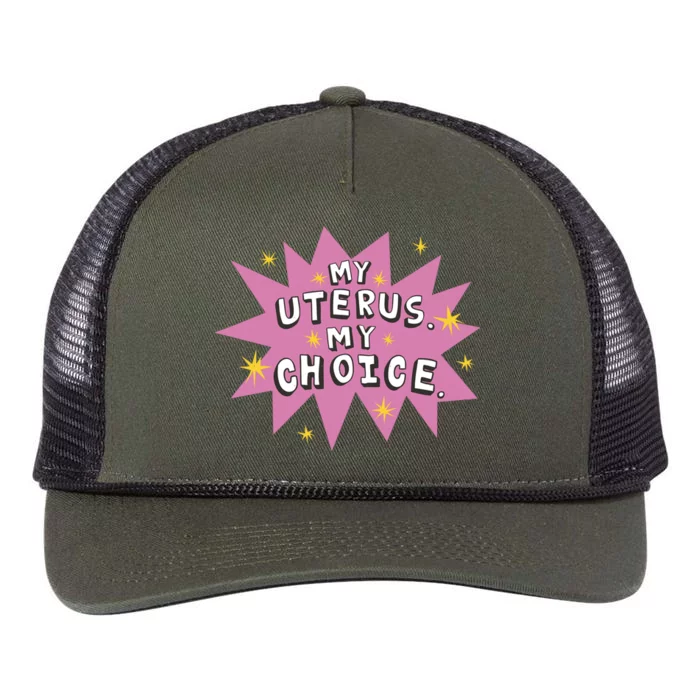 My Uterus My Choice Star Retro Rope Trucker Hat Cap