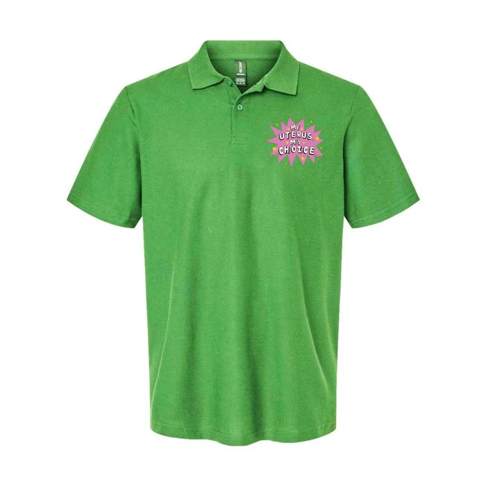 My Uterus My Choice Star Softstyle Adult Sport Polo