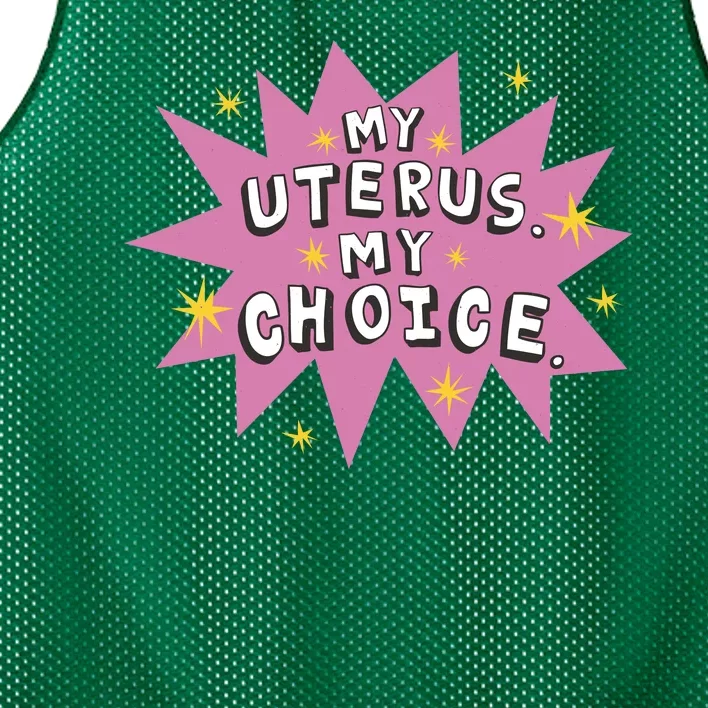 My Uterus My Choice Star Mesh Reversible Basketball Jersey Tank