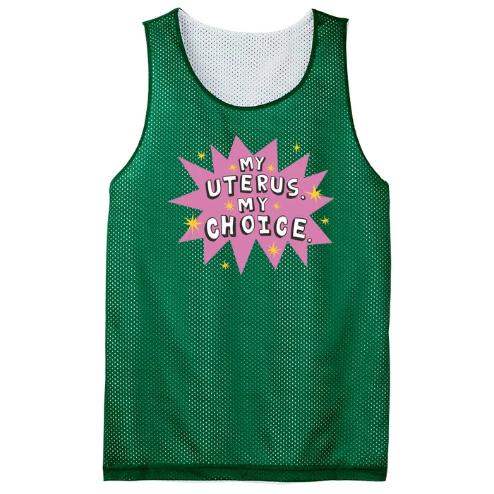 My Uterus My Choice Star Mesh Reversible Basketball Jersey Tank