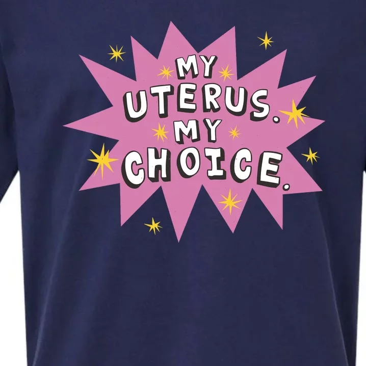 My Uterus My Choice Star Sueded Cloud Jersey T-Shirt