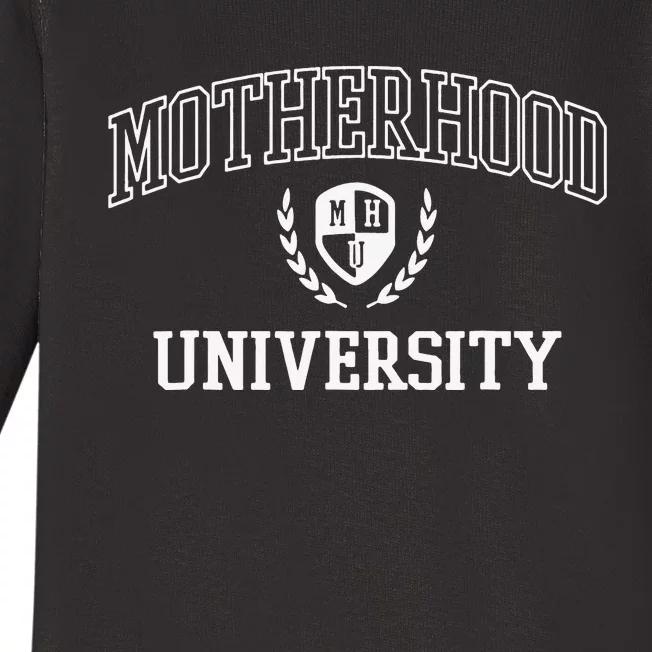 Motherhood University Motherhood Of University Graduation Baby Long Sleeve Bodysuit