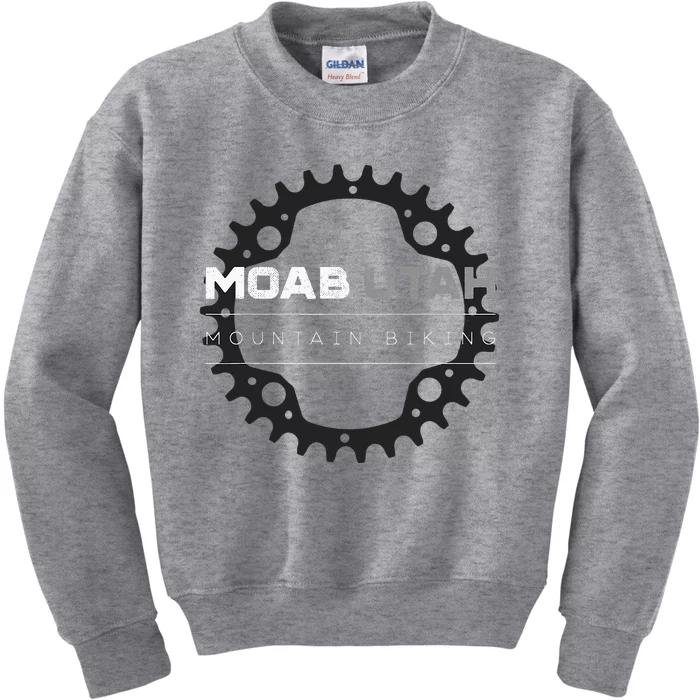 Moab Utah Mountain Biking Kids Sweatshirt