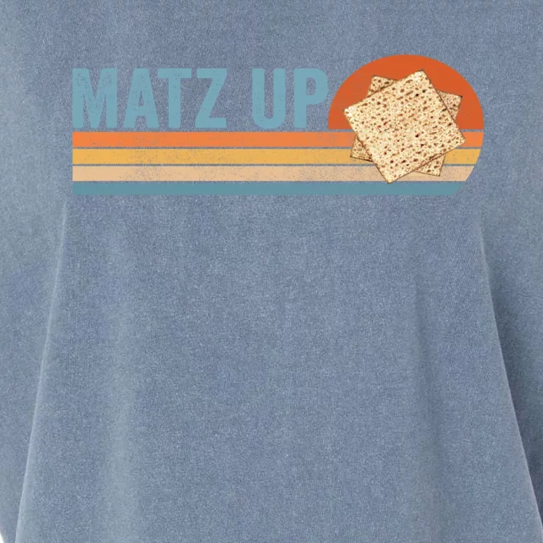 Matz Up Matzo Slang Wassup What's Up Wuzzup Funny Passover Gift Garment-Dyed Women's Muscle Tee