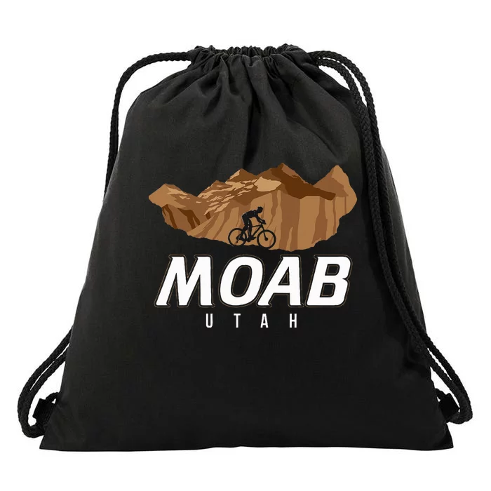 Moab Utah Mountain Biking Drawstring Bag