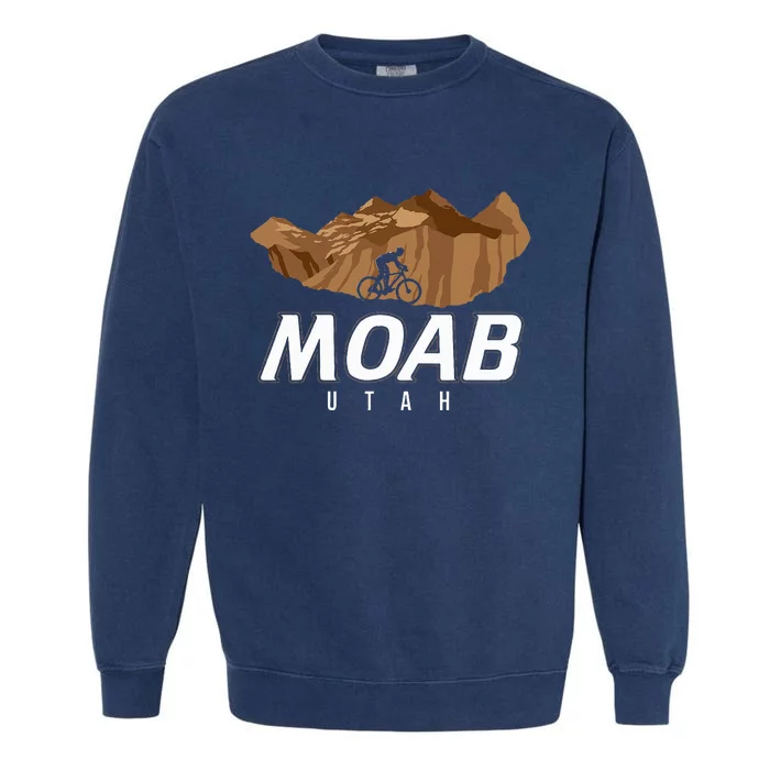 Moab Utah Mountain Biking Garment-Dyed Sweatshirt