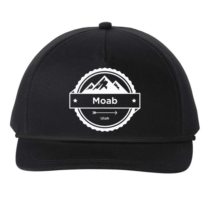 Moab Utah Mountain Hiking Moab Snapback Five-Panel Rope Hat