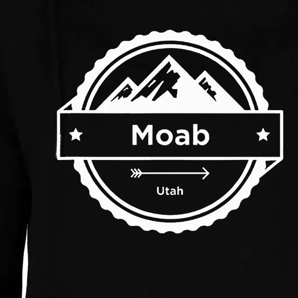 Moab Utah Mountain Hiking Moab Womens Funnel Neck Pullover Hood