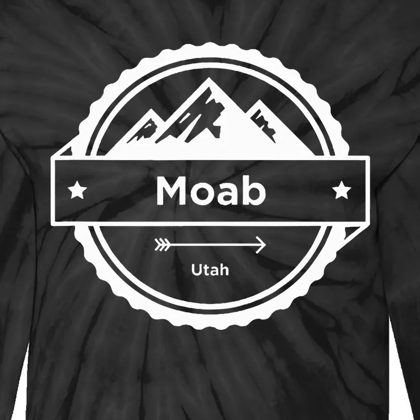 Moab Utah Mountain Hiking Moab Tie-Dye Long Sleeve Shirt