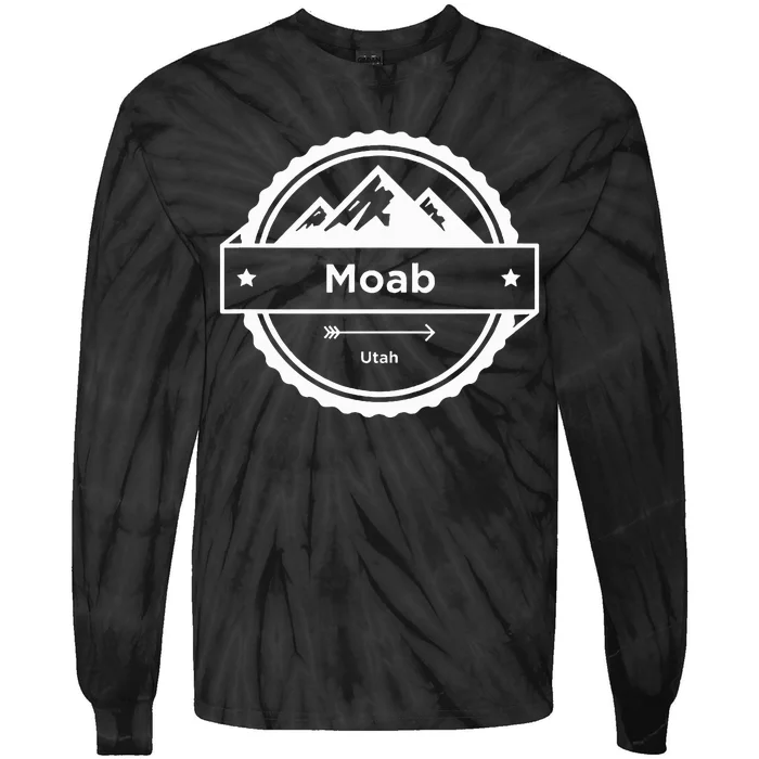 Moab Utah Mountain Hiking Moab Tie-Dye Long Sleeve Shirt