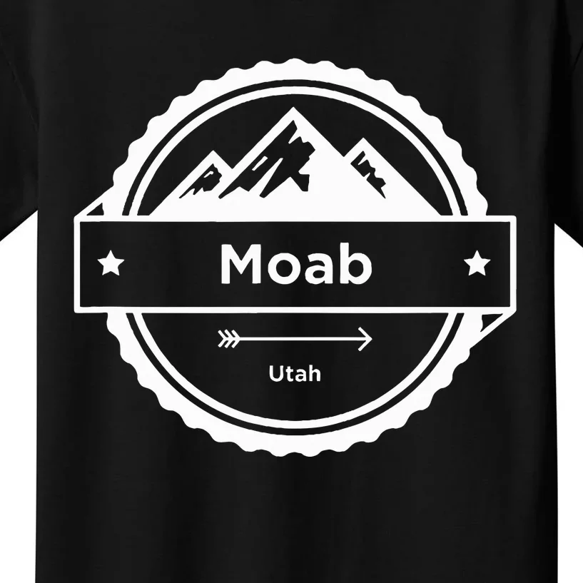 Moab Utah Mountain Hiking Moab Kids T-Shirt