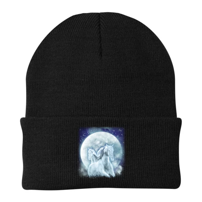 Mystic Unicorn Moon Knit Cap Winter Beanie