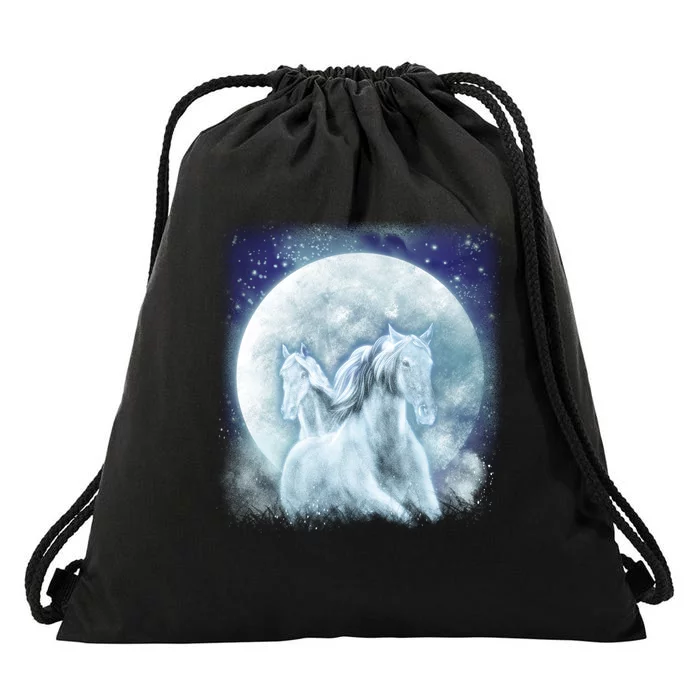 Mystic Unicorn Moon Drawstring Bag