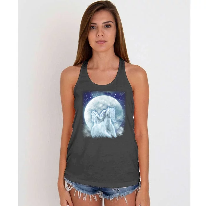 Mystic Unicorn Moon Women's Knotted Racerback Tank