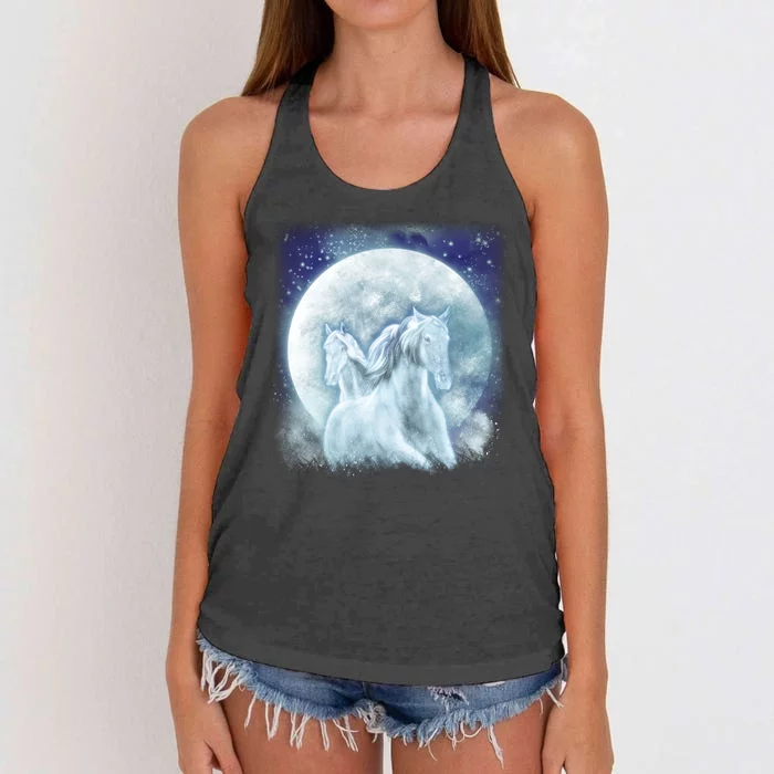 Mystic Unicorn Moon Women's Knotted Racerback Tank