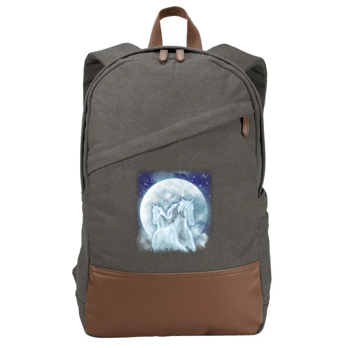 Mystic Unicorn Moon Cotton Canvas Backpack