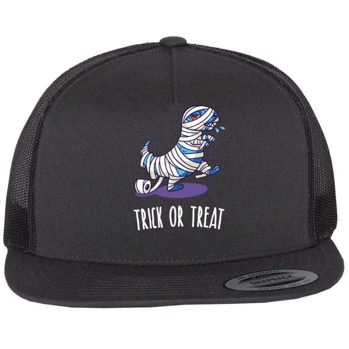 Mummy Dinosaur Flat Bill Trucker Hat