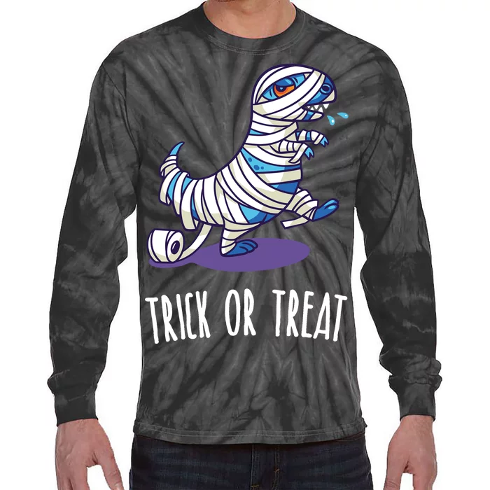 Mummy Dinosaur Tie-Dye Long Sleeve Shirt