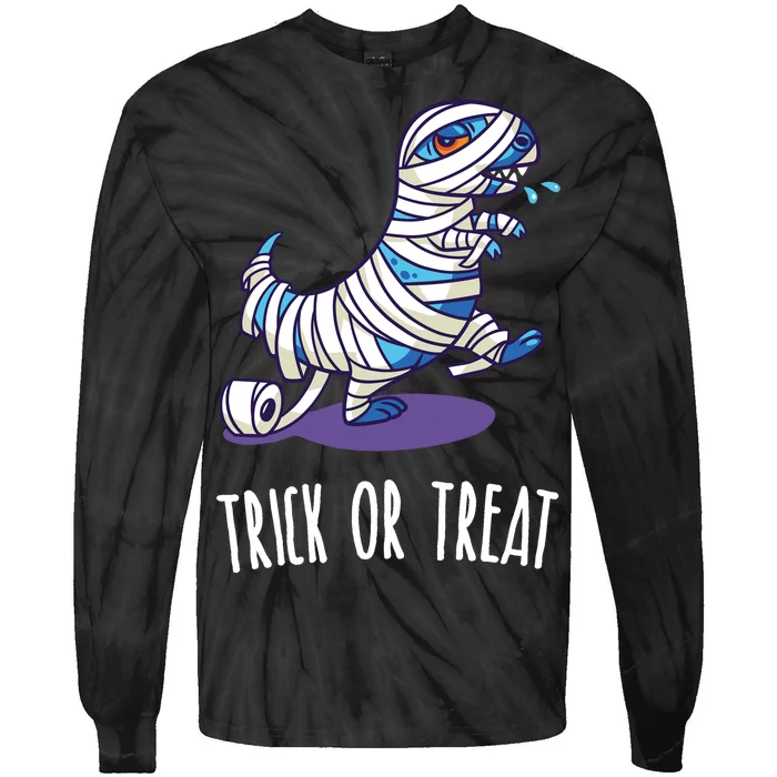 Mummy Dinosaur Tie-Dye Long Sleeve Shirt