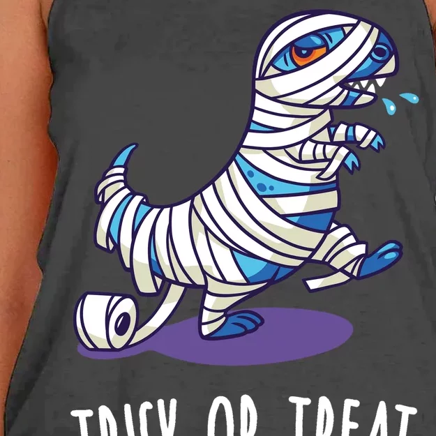 Mummy Dinosaur Women's Knotted Racerback Tank