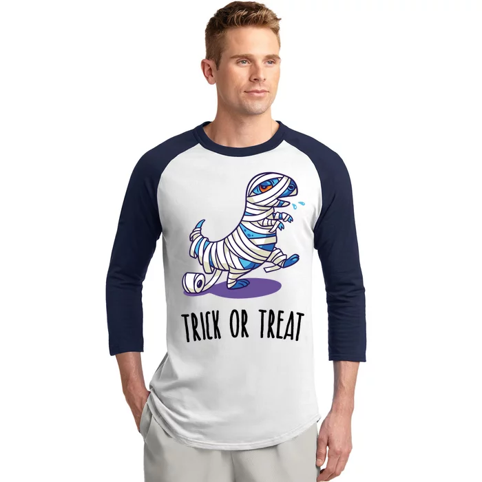 Mummy Dinosaur Baseball Sleeve Shirt